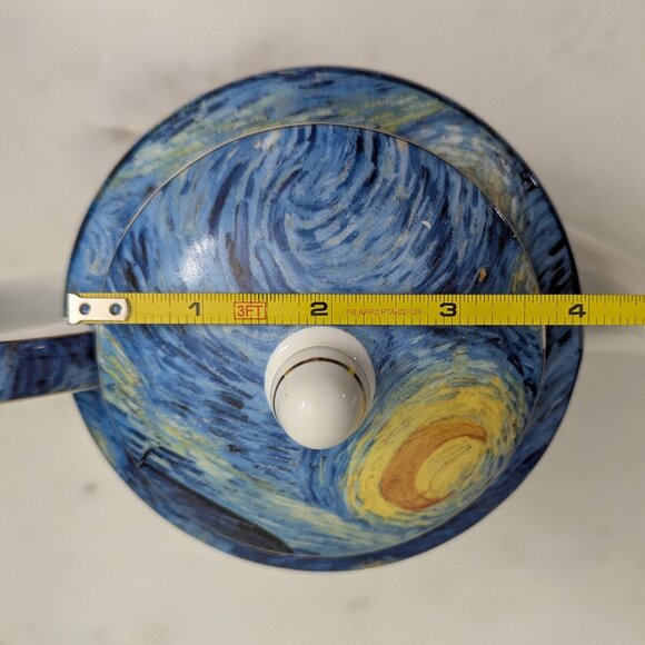 Starry Night Van Gogh  Grace Teaware Fine Porcelain Blue Teapot w/ Lid New - Picture 4 of 6